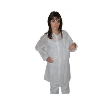 BLOUSE POLYPROPYLENE BLANCHE A PRESSIONS 40.401...